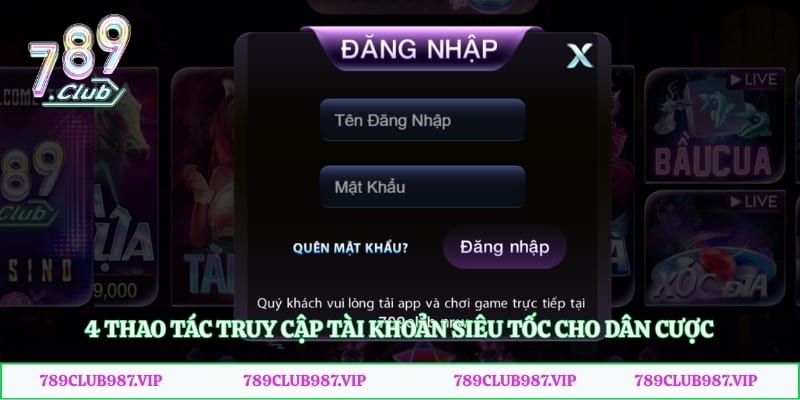 4 thao tác truy cập tài khoản siêu tốc cho dân cược