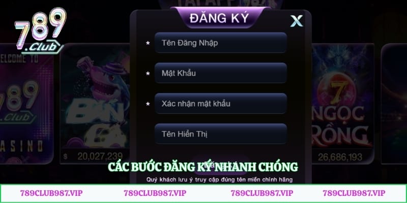 Các bước đăng ký nhanh chóng