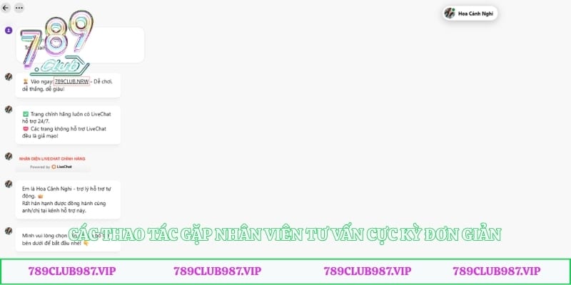 Các thao tác gặp nhân viên tư vấn cực kỳ đơn giản